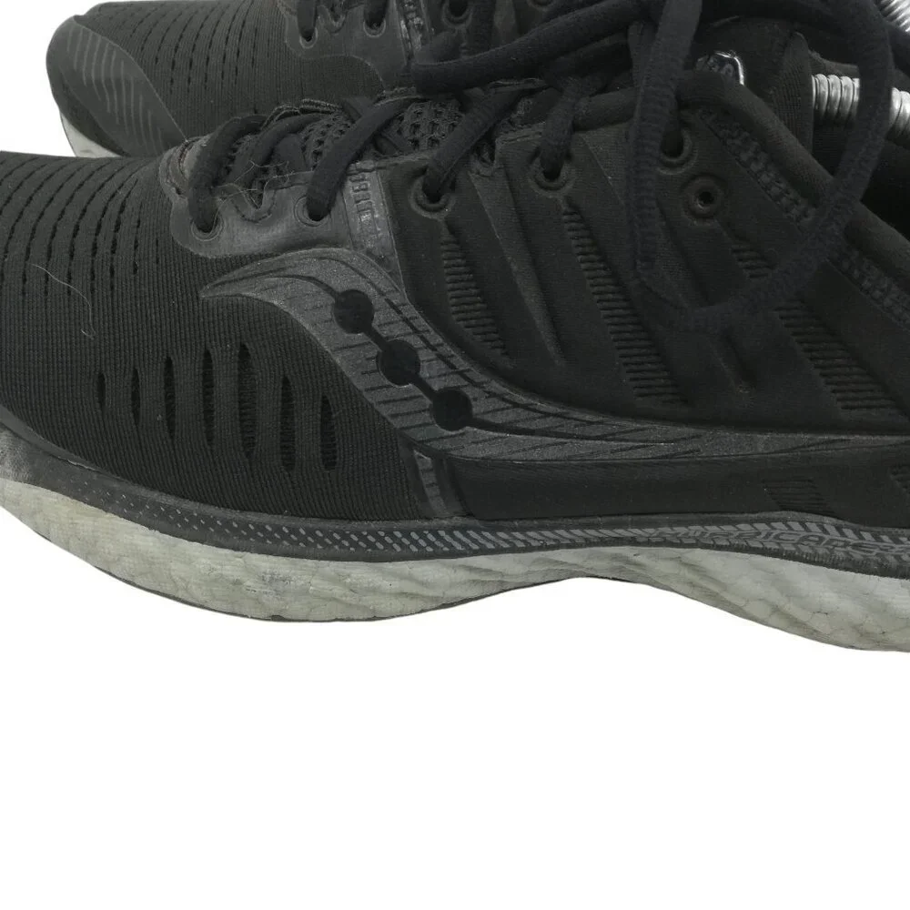 Saucony Hurricane 22 Black Gray Running Tennis Shoes Size 11.5 Mens Low Top